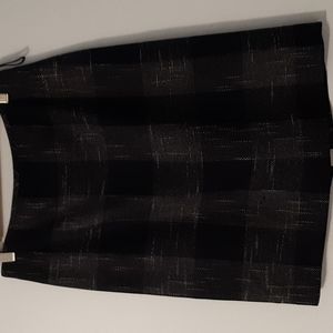 TAHARI Navy/white plaid pencil skirt sz 8